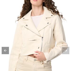 BlankNYC white cropped moto jacket. BRAND NEW